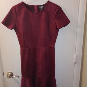 Elegant Burgundy Mini Dress